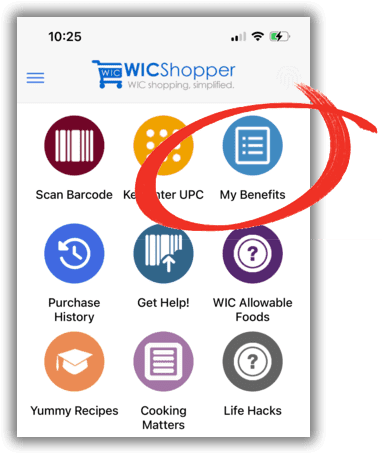 RhodeIslandWIC_CicledButton Rhode Island WIC Home screen