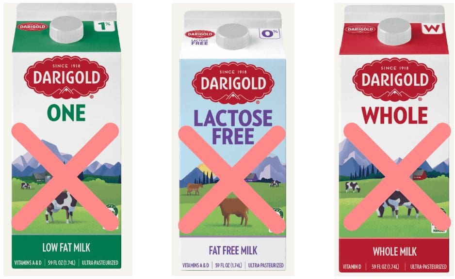 Darigold no longer approved milks