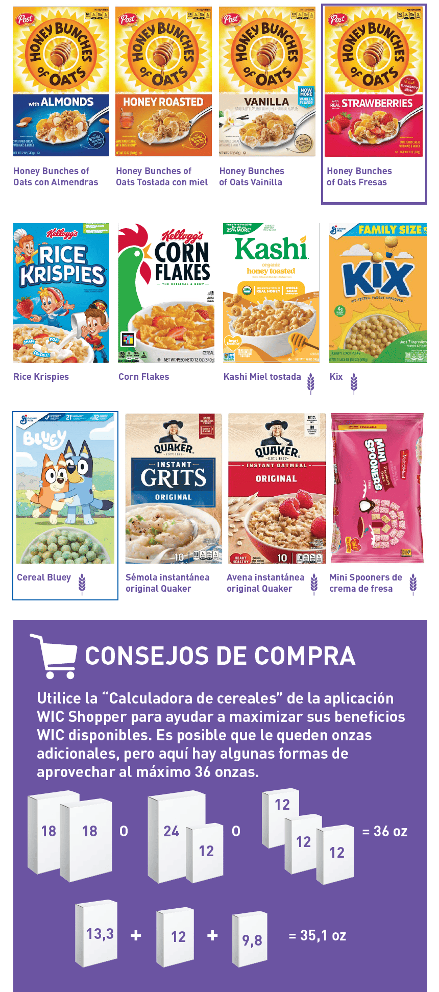 AL WIC Cereales imagen