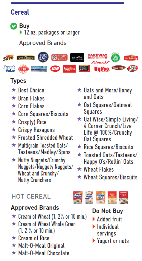 IA WIC Cereal image