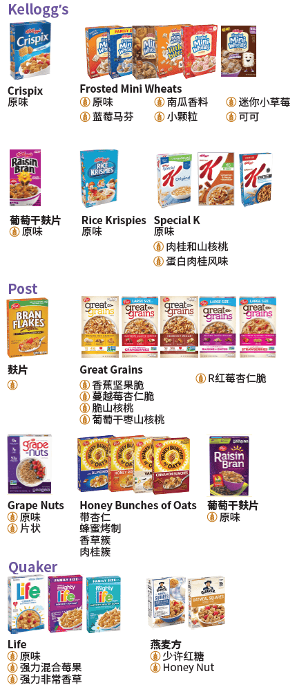 VT WIC 谷物