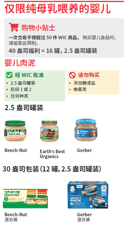 VT WIC 婴儿食品