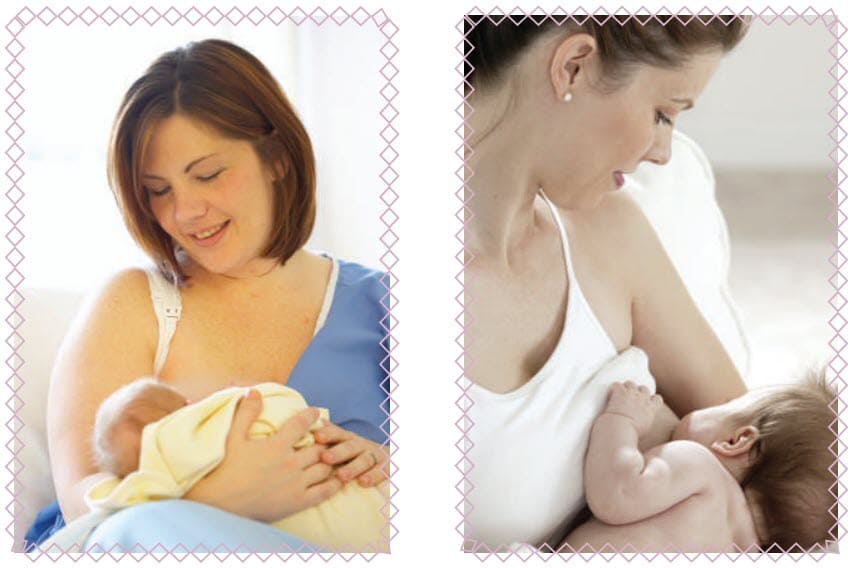 mujeres y bebés amamantando