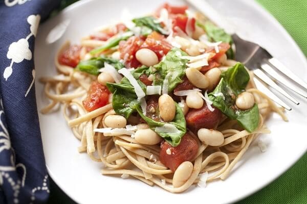 wic recipe pasta spinach tomatoes and beans