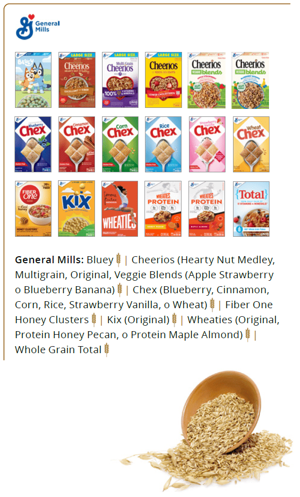 UT WIC cereal