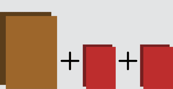 Squares representing sizes of cereal boxes