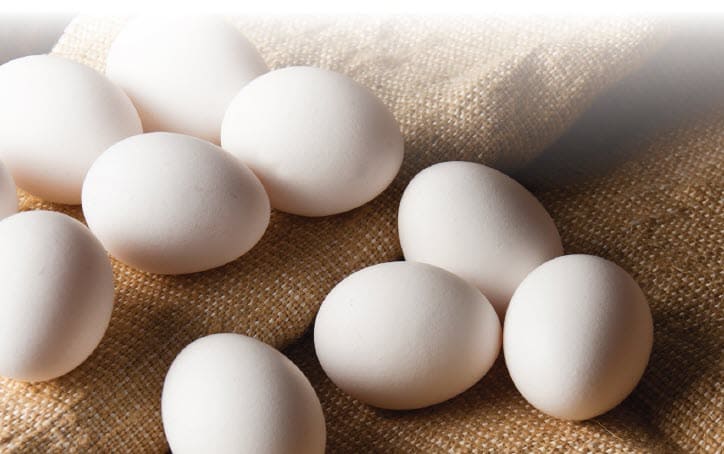 Eggs on a cloth