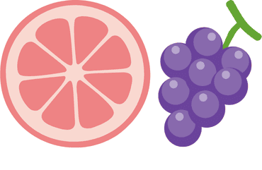 Grapefruit and grapes