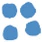 Four blue circles