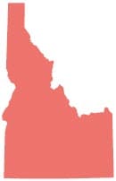 Solid red silhouette of the state of Idaho.